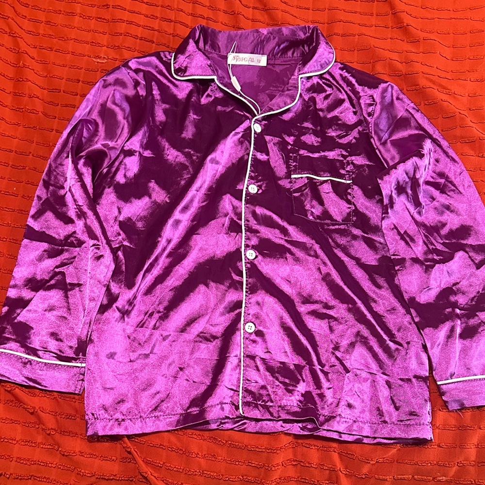 Vibrant Purple Kids Pajama Top